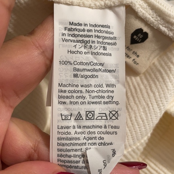 NWT Madewell Ottoman Jacquard Cross back Tank in Ivory - Picture 8 of 13